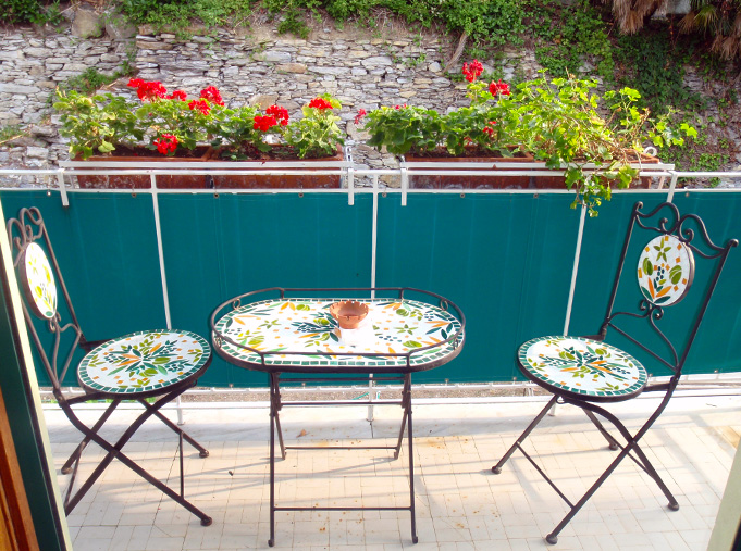 Il terrazzino privato della camera del bed and breakfast