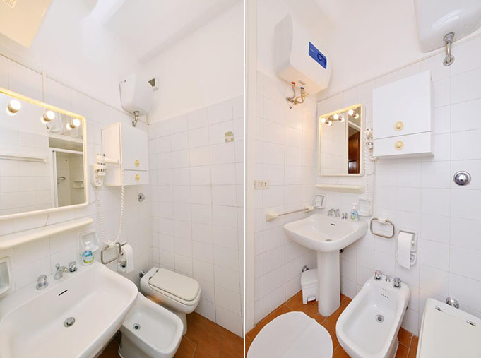 Il bagno dell'appartamento privato (foresteria)