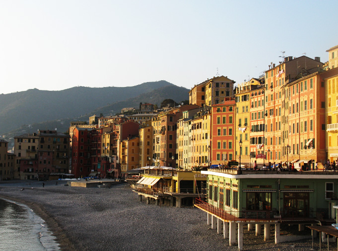 la spiaggia di Camogli